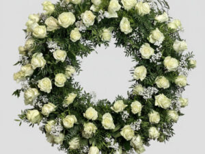 Corona Rosas blancas